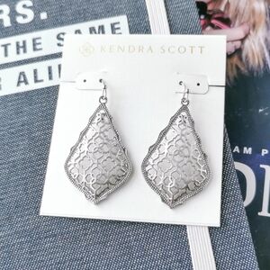 New Silver Kendra Scott Addie Filigree Mix Earrings